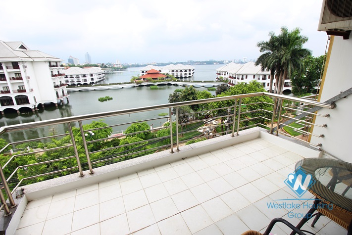 Lakeview apartment with nice balcony for rent in Tay Ho